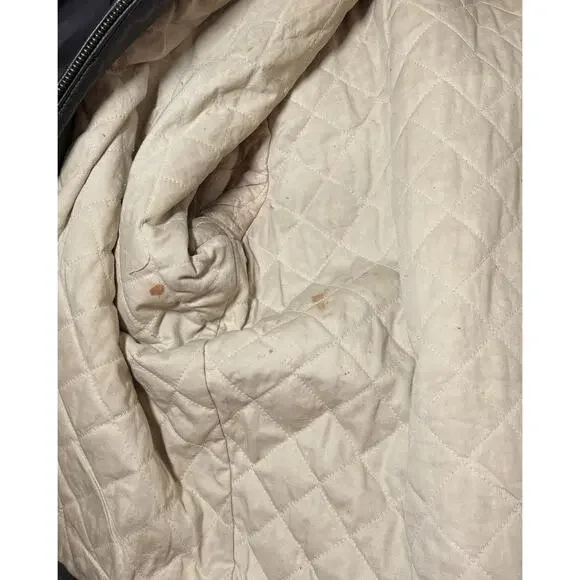 Vintage 90’s J Crew Oarsman Leather Bomber Aviator Jacket Distressed Sz L - Picture 7 of 10